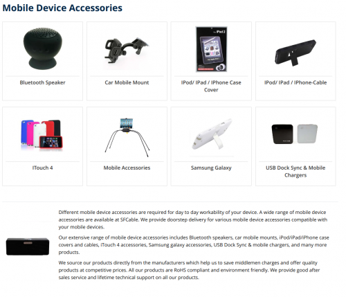 Get premium quality Mobile Device Accessories and a wide range of other cables & components at wholesale prices. view https://www.sfcable.com/mobile-device-accessories.html