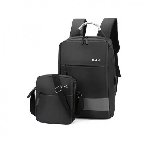 Multi functional Large Capacity Laptop Bag+shoulder bag Black 1