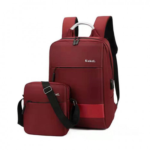 Multi functional Large Capacity Laptop Bag+shoulder bag Red