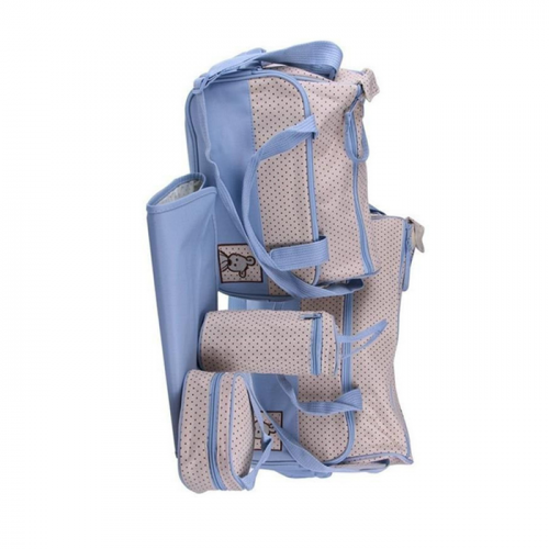 Multifunctional Baby Diaper Handbag Set 5 in 1 Light blue 2