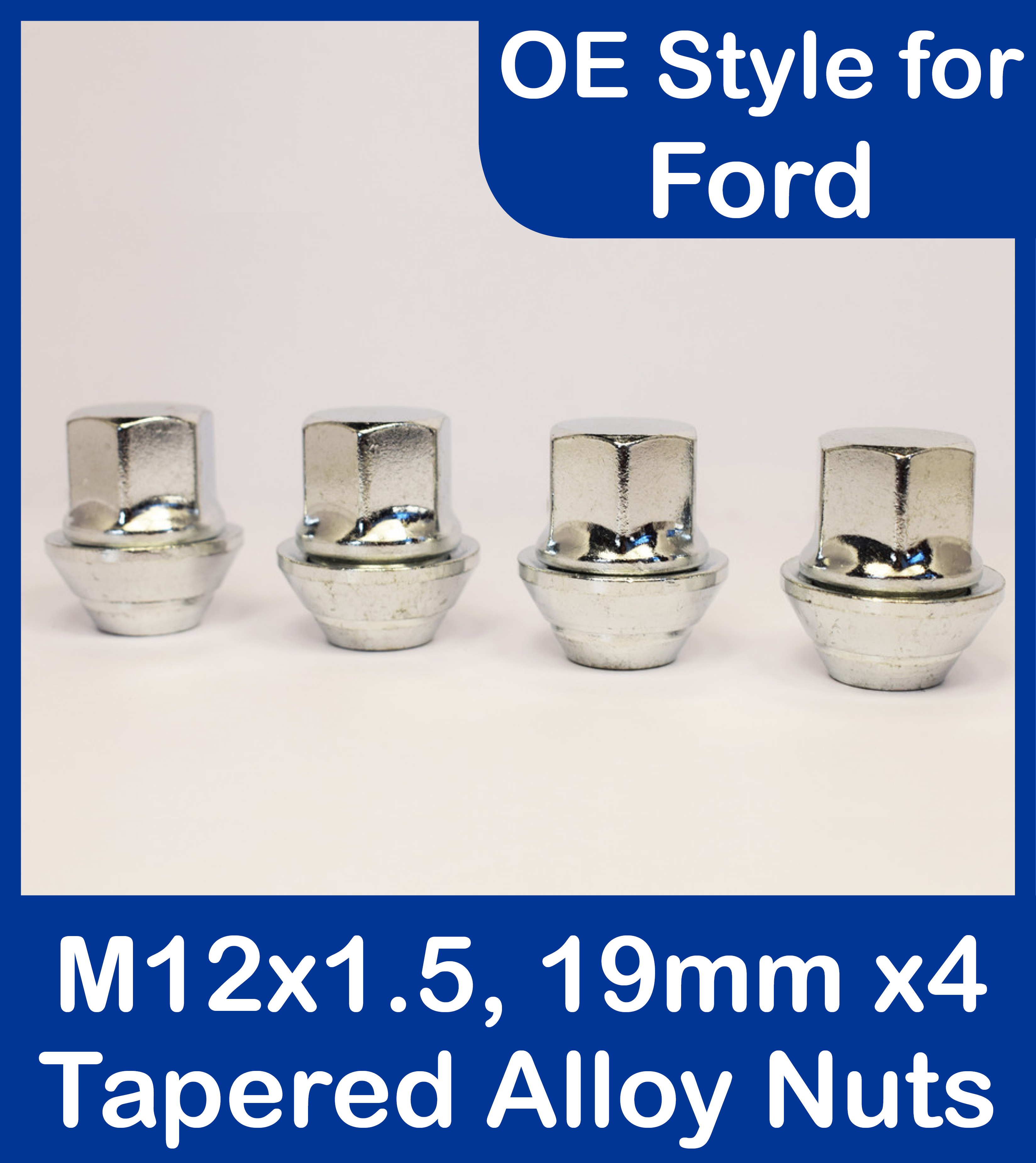 4x Ford Fiesta M12 x 1.5, Alloy Wheel Nuts, OE Style (Zinc) eBay