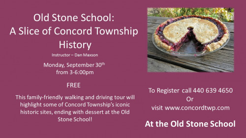 OSS A Slice of Concord Township History Sept 30th