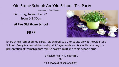 OSS Tea Party November 9th