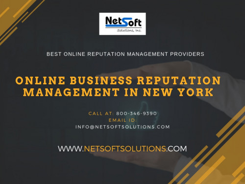 NetSoft is a dynamic company providing customized IT solutions to a diverse set of clients. We are available with passionate and dedicated online marketing experts who will first take a deep analysis of your business and help you build a stable and positive Online Business Reputation Management in New York and across borders. Get in touch with us today!

http://www.netsoftsolutions.com/business-reputation-management/