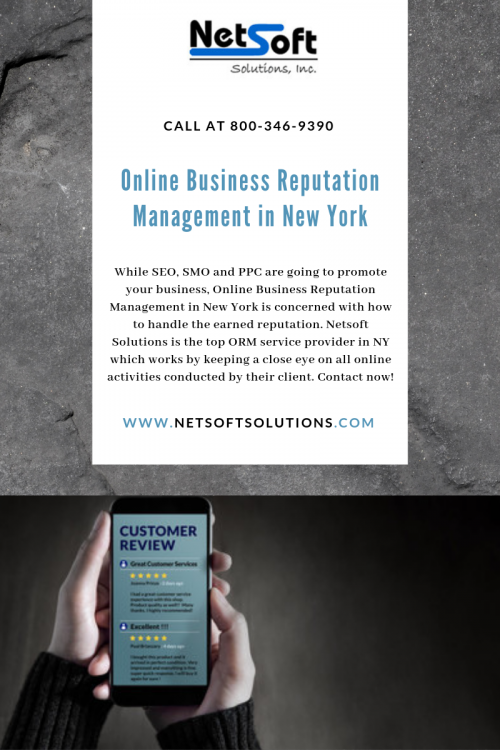 Online reputation management for businesses depends a lot on the ability of the ORM team to respond quickly. The best kind of Online Business Reputation Management in New York is done via a specialized search engine and social media tools. Contact NetSoft Solutions, the best ORM service provider in New York for your business reputation.

http://www.netsoftsolutions.com/business-reputation-management/