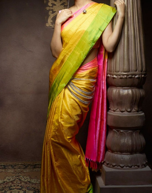Uppada sarees are available in Paarijaatham at low price offers you directly from manufactures. Uppada Jamdani Sari is a silk sari style woven in Uppada of East Godavari district in the Indian state of Andhra Pradesh. Uppada sarees is known for its light weight. Latest uppada pattu saree online collections is of two types soft silk and Jamdani. Paarijaatham offers uppada silk sarees at best price with domestic and international shipping. Cash on delivery also available.