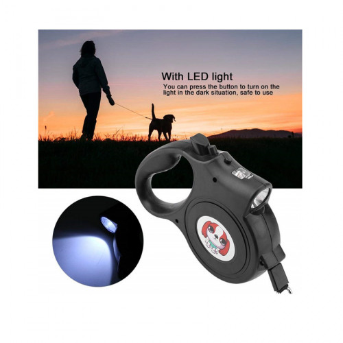 Plastic shell of the leading dog leash ( led lighting) Black 2
