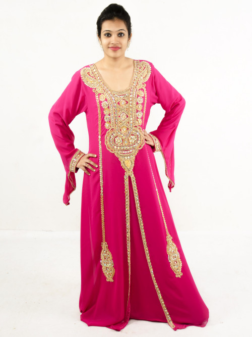 Checkout beautiful Rani Pink Kaftan for women who love to modest yet very stylish at Mirraw Online Store with great discounts. http://bit.ly/2VQQKTT