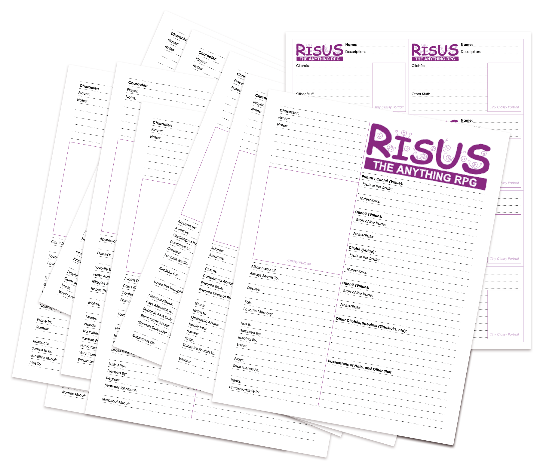 Risus Character Sheets
