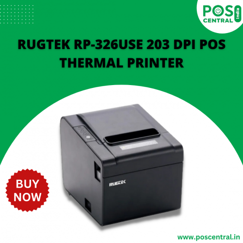 The Rugtek RP326 Thermal Receipt Printer is a top-of-the-line thermal receipt printer that is designed for fast and efficient printing. It is ideal for use in various point-of-sale (POS) applications, such as retail, hospitality, and more. With its high-speed printing capability of up to 250mm/s, it can handle high-volume printing jobs with ease. Rugtek RP-326 3-inch Thermal Printer has a resolution of 203 dpi and a flash of 2MB. It also has a built-in USB, Ethernet, and serial ports for easy connectivity. The paper width of this printer is 72mm and RAM is 256 kb. POS Central India offers you the best Rugtek RP326 at an affordable price with free shipping. Hurry up and buy now https://www.poscentral.in/rugtek-rp-326use-203-dpi-pos-printer.html