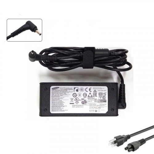 https://www.goadapter.com/original-samsung-pa140096-chargeradapter-40w-p-58320.html

Product Info:
Input:100-240V / 50-60Hz
Voltage-Electric current-Output Power: 19V-2.1A-40W
Plug Type: 3.0mm / 1.0mm NO Pin
Color: Black
Condition: New,Original
Warranty: Full 12 Months Warranty and 30 Days Money Back
Package included:
1 x Samsung Charger
1 x US-PLUG Cable(or fit your country)