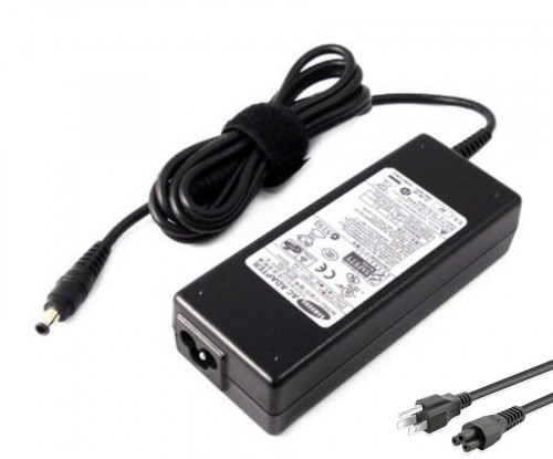 https://www.goadapter.com/original-samsung-np305e5aa01us-chargeradapter-90w-p-55633.html

Product Info
Input:100-240V / 50-60Hz
Voltage-Electric current-Output Power: 19V-4.74A-90W
Plug Type: 5.5mm / 3.0mm 1 Pin
Color: Black
Condition: New,Original
Warranty: Full 12 Months Warranty and 30 Days Money Back
Package included:
1 x Samsung Charger
1 x US-PLUG Cable(or fit your country)