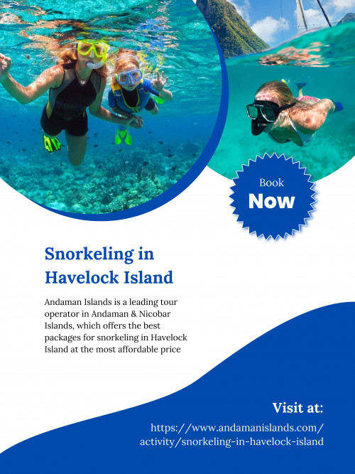 Andaman Islands is a leading tour operator in Andaman & Nicobar Islands, which offers the best packages for snorkeling in Havelock Island at the most affordable price. To know more visit at https://www.andamanislands.com/activity/snorkeling-in-havelock-island