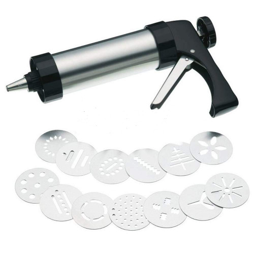 Stainless Steel Cookie Press Gun Set 1