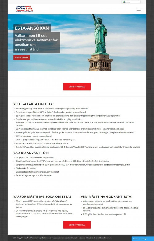 ESTA är ett automatiserat system som bestämmer att besökare är berättigade att resa till USA enligt Visa Waiver Program (VWP). Vi erbjuder Esta Travel application, ansöka om usa visum visum usa, esta electronic system for travel authorization, esta ansökningspriset, visum usa semester, resa till

Besök här: - https://estaservice.us/sv/