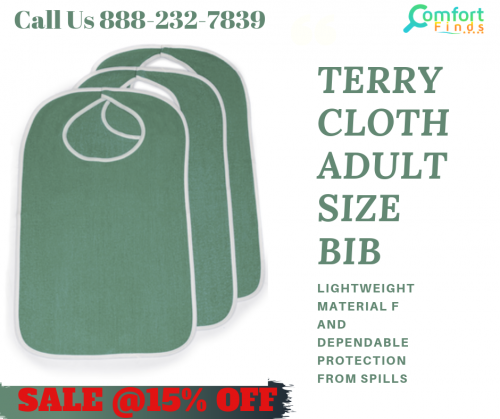 TERRY CLOTH ADULT SIZE BIB
✅TERRY CLOTH ADULT SIZE SENIOR BIB WITH HOOK AND LOOP CLOSURE 
✅LIGHTWEIGHT, FULL COVERAGE AND COMFORTABLE 
✅EASY ON EASY OFF FEATURE

?SHOP NOW - http://bit.ly/2XSOh8y ?