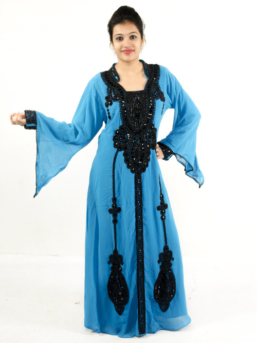 Women love to wear caftan dress even though it could be of any color. Teal Blue Kaftan is the new caftans fashion which are loved by women. If you are looking to shop then Visit Mirraw Online Store. http://bit.ly/2HrPBZF