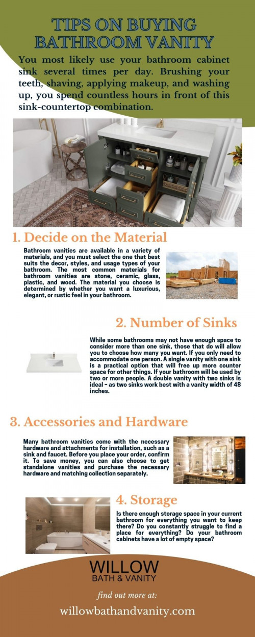 You most likely use your bathroom cabinet sink several times per day. Brushing your teeth, shaving, applying makeup, and washing up, you spend countless hours in front of this sink-countertop combination.

But how much thought have you given to your vanity when purchasing? If you’re like the majority of homeowners, your answer is probably not much.