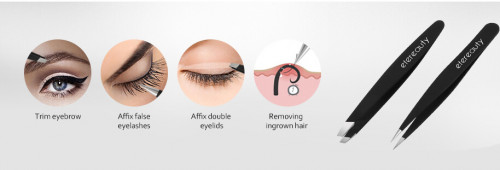 Tweezers Set 2 Pcs，Professional Pointed Eyebrows for Ingrown Hair3