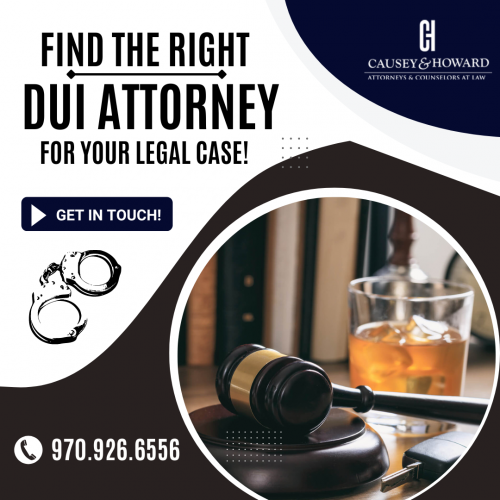 If you are taken into police custody for a suspected DUI, your first call needs to be to DUI/DWI Defense Lawyer at the Causey & Howard, LLC! Our team of dedicated legal professionals represents residents who are seeking a divorce or representation in a wide variety of complex matters. For more information, call @ 970.926.6556!