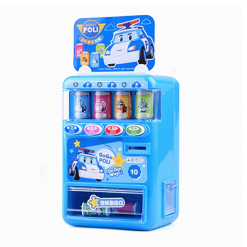 Vending Machine Toys Electronic Drink Machines Kids Education Learning 2in1 blue
