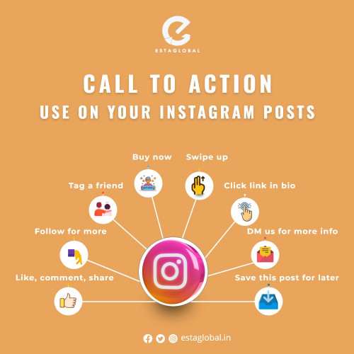 ☁️ ? ?
One way to stand out from the crowd of 25 million business profiles: nailing the Instagram call to action.

You can see some of the most widely used CTAs on your instagram posts.⭐

Is your profile more than a set of pretty photos? ?
Just think about this today.

#estaglobal #instagram #instagramcta #cta #calltoaction #postdesign #designagencykolkata  #reach #reachyourgoals #instagrampost #savethepost #share #budget2023 #feb14 #feb14th #valentine2023 #lovedesigns #designsof2023 #kolkataagency #designcompanykolkata