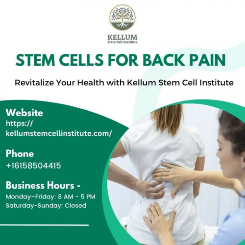 Say goodbye to back pain with Stem Cell Therapy for back pain at Kellum Stem Cell Institute. Our innovative, non-invasive treatments promote healing by regenerating damaged tissue and reducing inflammation. Experience lasting relief and get back to living pain-free—book your consultation today!