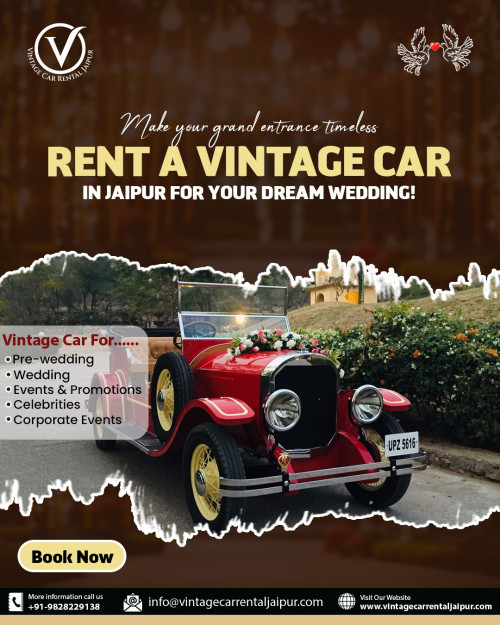 Experience the royal charm of Jaipur in style with a vintage car on rent! Perfect for weddings, sightseeing, or special occasions, these classic beauties add a touch of elegance and nostalgia to your journey. Cruise through the Pink City’s iconic landmarks like Hawa Mahal, City Palace, and Amber Fort in a timeless ride. Choose from a range of meticulously maintained vintage cars, including Rolls Royce, Bentley, and more. Make your moments unforgettable with a vintage car rental in Jaipur – where luxury meets heritage! Book now and step back in time while exploring the city’s grandeur.