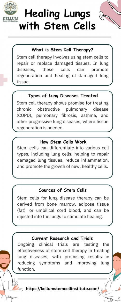 Are you ready to breathe easier? At Kellum Stem Cell Institute, we specialize in advanced stem cell therapies that repair and regenerate lung tissue. Our treatments offer new hope for those with chronic lung conditions, enhancing lung function and quality of life. Discover the future of respiratory care today!  

https://kellumstemcellinstitute.com/stem-cell-therapies/lung-disease/