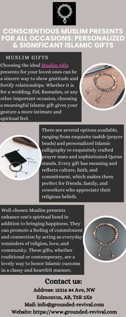 Discover the perfect muslim gifts for friends and family with Grounded Revival’s exquisite collection of prayer beads (Misbaha/Tasbih). Thoughtfully crafted with high-quality materials, our prayer beads offer a meaningful way to enhance daily supplications, meditation, and mindfulness.
Website: https://www.grounded-revival.com/collections/islamic-ramadan-gifts