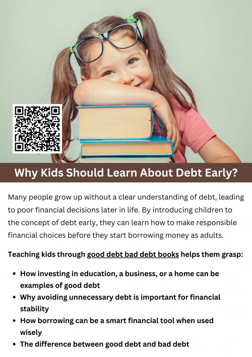 Kids should learn about debt early to develop smart financial habits and avoid future money mistakes. Good debt bad debt books teach them how borrowing wisely can build wealth, while reckless debt can lead to financial trouble. Understanding these concepts early helps kids make responsible choices, preparing them for a financially secure future. To know more visit here https://inflationeducation.net/product/good-debt-bad-debt-and-the-big-green-blob/