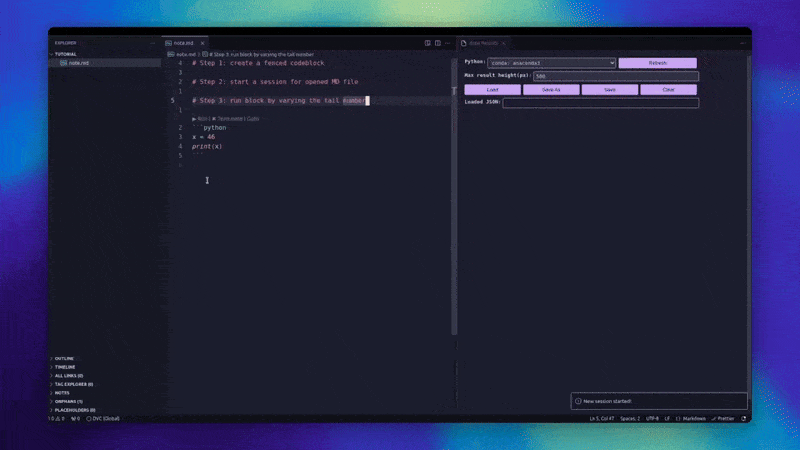 step 3 run code by varying tail number