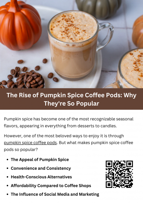 The popularity of pumpkin spice coffee pods continues to grow as more people embrace the convenience, affordability, and nostalgic charm they offer. Whether it’s the comforting blend of spices, the ease of brewing a quick cup, or the excitement of seasonal traditions, it’s clear that pumpkin spice coffee pods are more than just a trend—they’re a staple of fall. To know more visit here https://wideawakecoffee.com/coffee-pods/