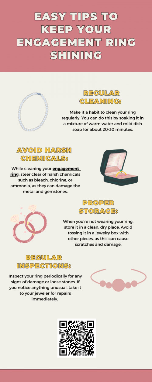 To maintain the sparkle of your engagement ring, regularly clean it with a soft brush and mild soap or jewelry cleaner. Avoid harsh chemicals and store it in a separate compartment to prevent scratches. Have it professionally cleaned and inspected periodically. Additionally, remove your ring when engaging in activities like cleaning, exercising, or swimming to protect its luster. To know more visit here https://www.futerbrosjewelers.com/jewelry/engagement-rings