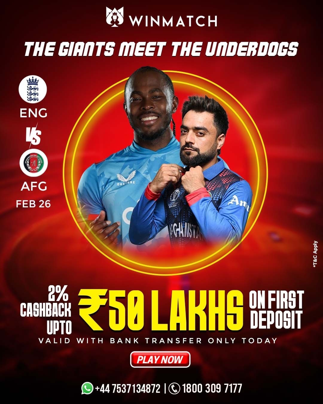 🔥 The Giants vs. The Underdogs – ENG vs. AFG Showdown! 🔥<br />
<br />
Get ready for the ultimate cricket clash on Feb 26 and grab 2% cashback up to ₹50 Lakh on your first deposit! 💰🏏<br />
<br />
👉 Exclusive Offer – Valid for Bank Transfers Only! 🚀<br />
<br />
Join Winmatch360 today and experience top-tier sports betting with Winmatch 360! Don't miss out on this Winmatch exclusive deal!<br />
<br />
🔗 Play Now at www.winmatch360.com and WIN BIG! 🎮💸