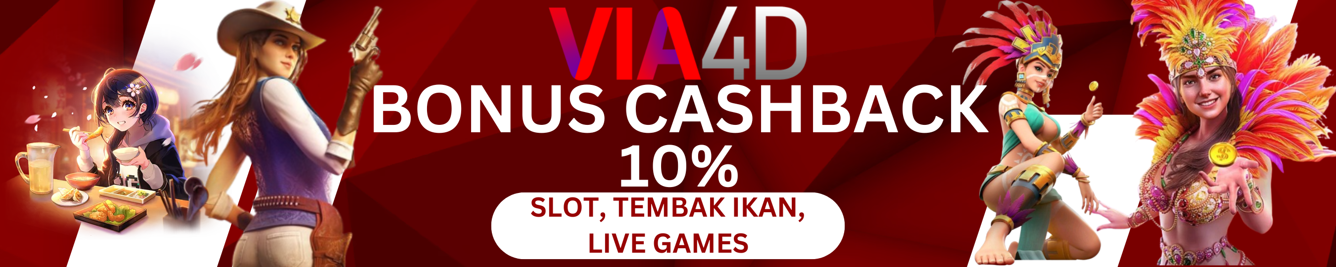 BONUS CASHBACK 10% (SLOT, TEMBAK IKAN, LIVEGAMES)