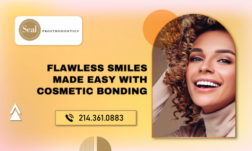 Among the various issues that can be remedied by cosmetic bonding in Dallas, TX, are chipped, stained, and misaligned teeth. This simple and almost painless procedure involves using a composite resin in a tooth-matching color that is used to sculpt the tooth and improve its appearance. Cosmetic bonding is an affordable option for attaining that perfect smile with long-lasting effects. Get in touch with Seal Prosthodontists!