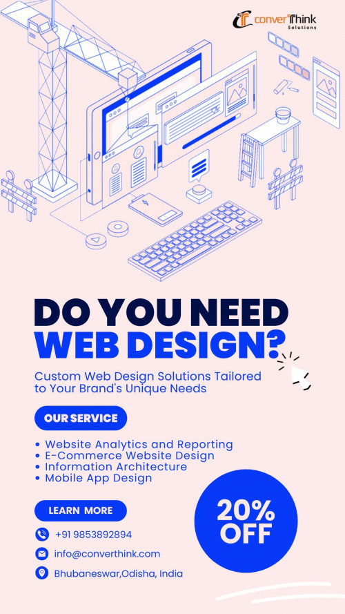 Looking for a professional website? Converthink Solution offers custom web design, responsive layouts, SEO-friendly websites, and eCommerce solutions at affordable prices.