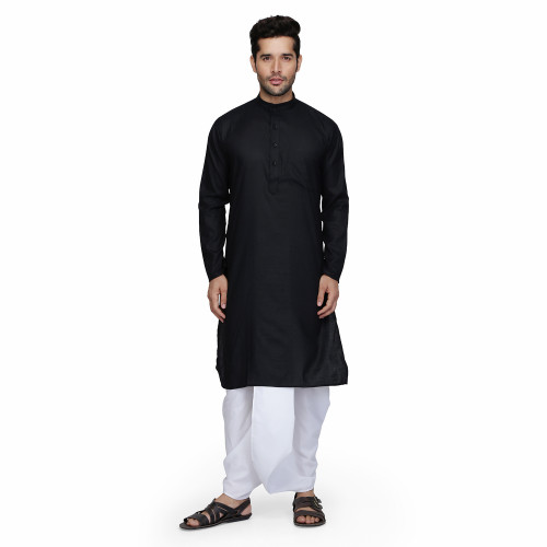 blk dobby white dhoti 1