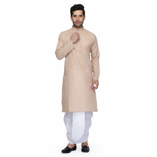 brown dobby white dhoti 6