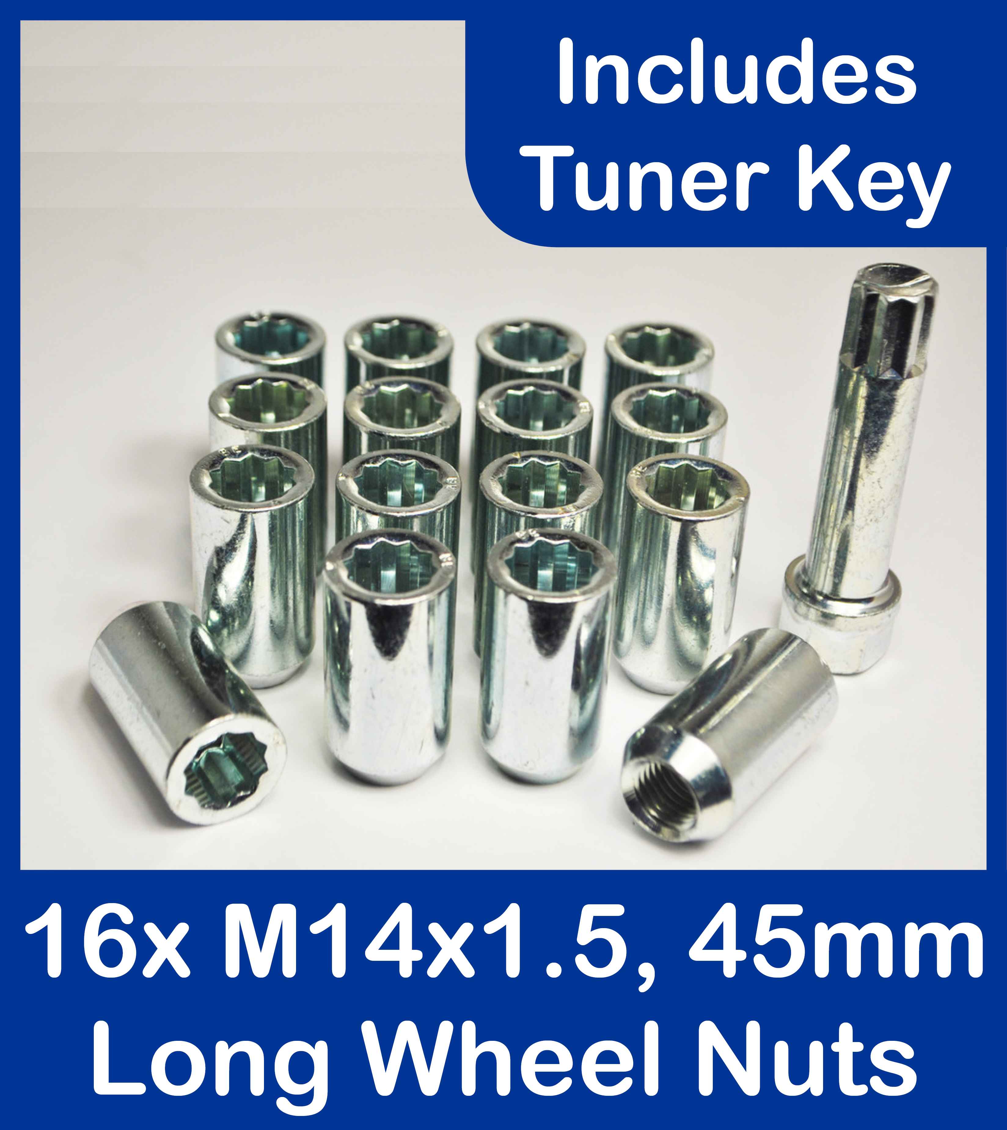 16x Tuner Wheel Nuts, M14 x 1.5, 33mm Thread, 23mm OD (DSTD45) Includes Key eBay