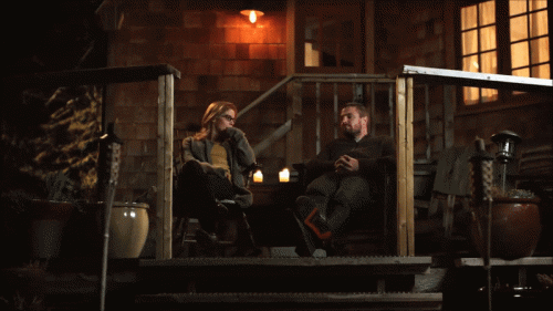 Olicity at the porch