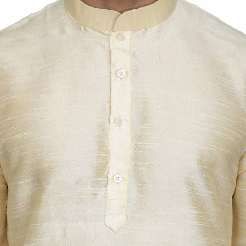 gold silk kurta cotton dhoti 5