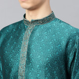 green-jakard-kurta-2