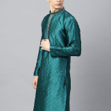 green-jakard-kurta-3