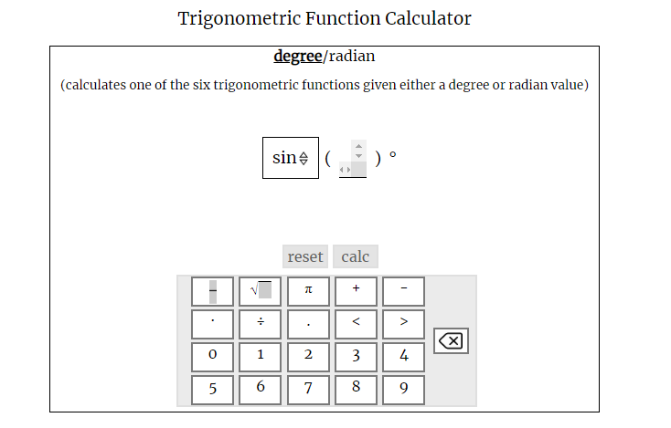 Найти угол калькулятор. Difference calculator.