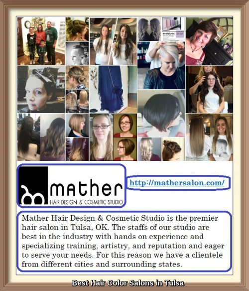 Mather Hair Design & Cosmetic Studio is the premier, progressive salon in Tulsa, OK with a fashion-forward center on classic looks with modern trends. With an in-depth sense on style, experts at our studio have created a unique trend –setting hub here. This is the reason people travel from miles around to have their hair cut, colored, and skin cared for in our salon. For more information visit our website, https://bit.ly/2HIc7h2