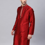 maroon-jakard-kurta-3