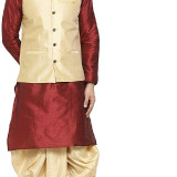 maroon-kurta-gold-jacket-gold-dhoti-1
