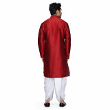 maroon-silk-kurta-cotton-dhoti-4